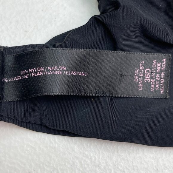 Victoria's Secret 36D Black Demi Bust Bra Lined Underwire Adjustable Straps - Picture 13 of 14